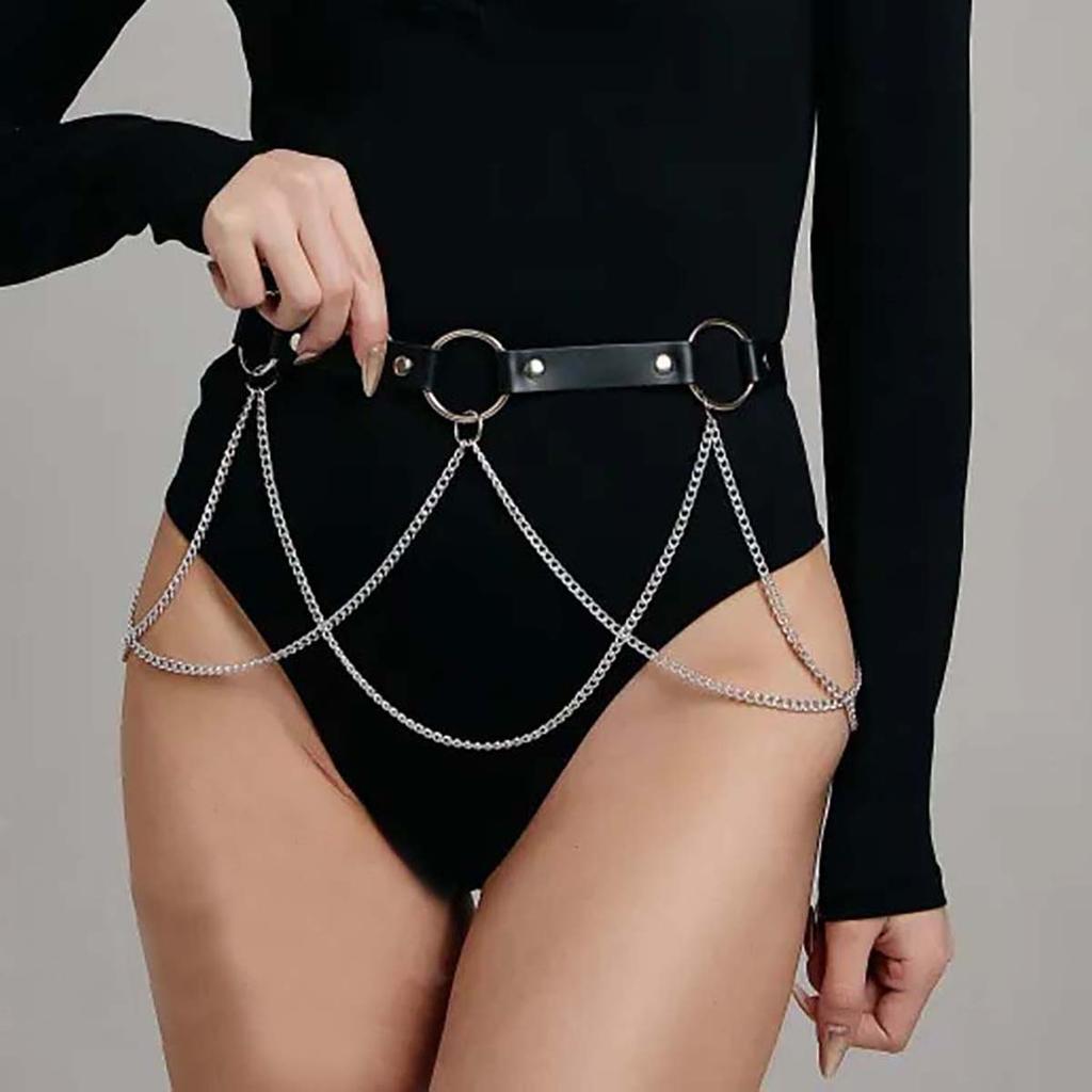 Plus-size Women's Fashion Belt Harness Belt Plus Size Harness Women's Gothic Chain Belt Festival Outfit Harness Belt