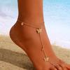 Women Alloy Anklet Fashion Boho Tassel Butterfly Pendant Anklet Foot Jewelry For Gifts