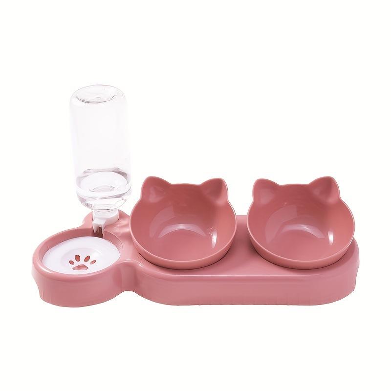 Automatic Water Feeding Cat Bowl Cat Ear Bowl Double Bowl Water Feeding Cat Food New Pet Cat Bowl