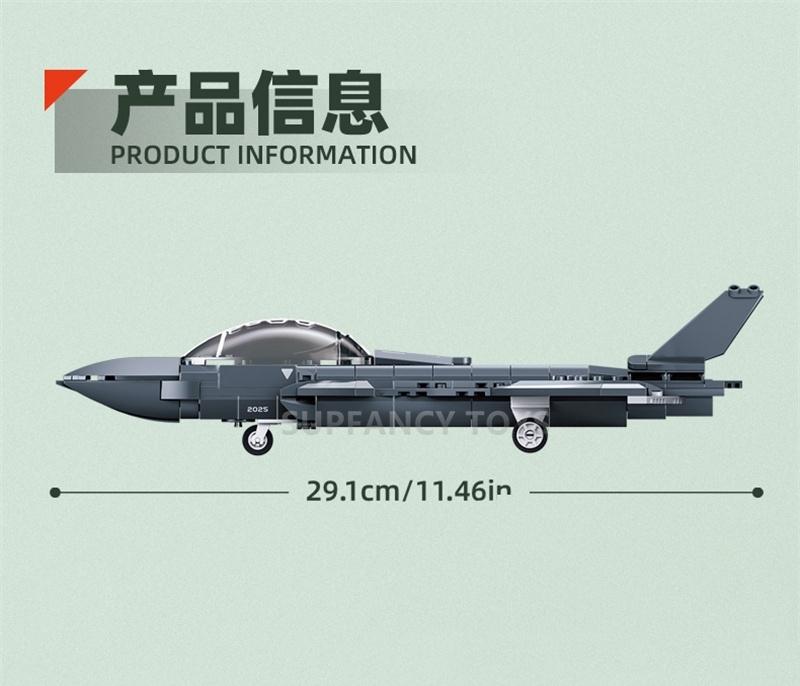 Latest 169Pcs Air Force J20 Stealth Fighter Jet Model Construction Blocks Sets Educational Toy For Kidss For Kids