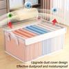 1PC Large Capacity PVC Clothing Storage Box - Foldable Dustproof Organizer with Lid for Wardrobe Clothes Trousers
