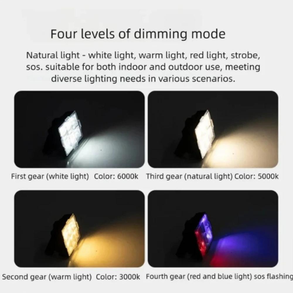 Super Bright Solar Work Light LED Portable Flood Lights with Stand 4Modes Waterproof Rechargeable Outdoor Lamp for Job Site Camping