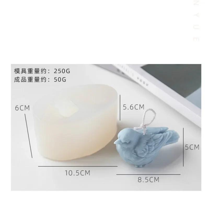 3D Bird Shape Silicone Mold DIY Aromatherapy Candle Plaster Retro Decorative Silicone Molds Vintage Home Decor
