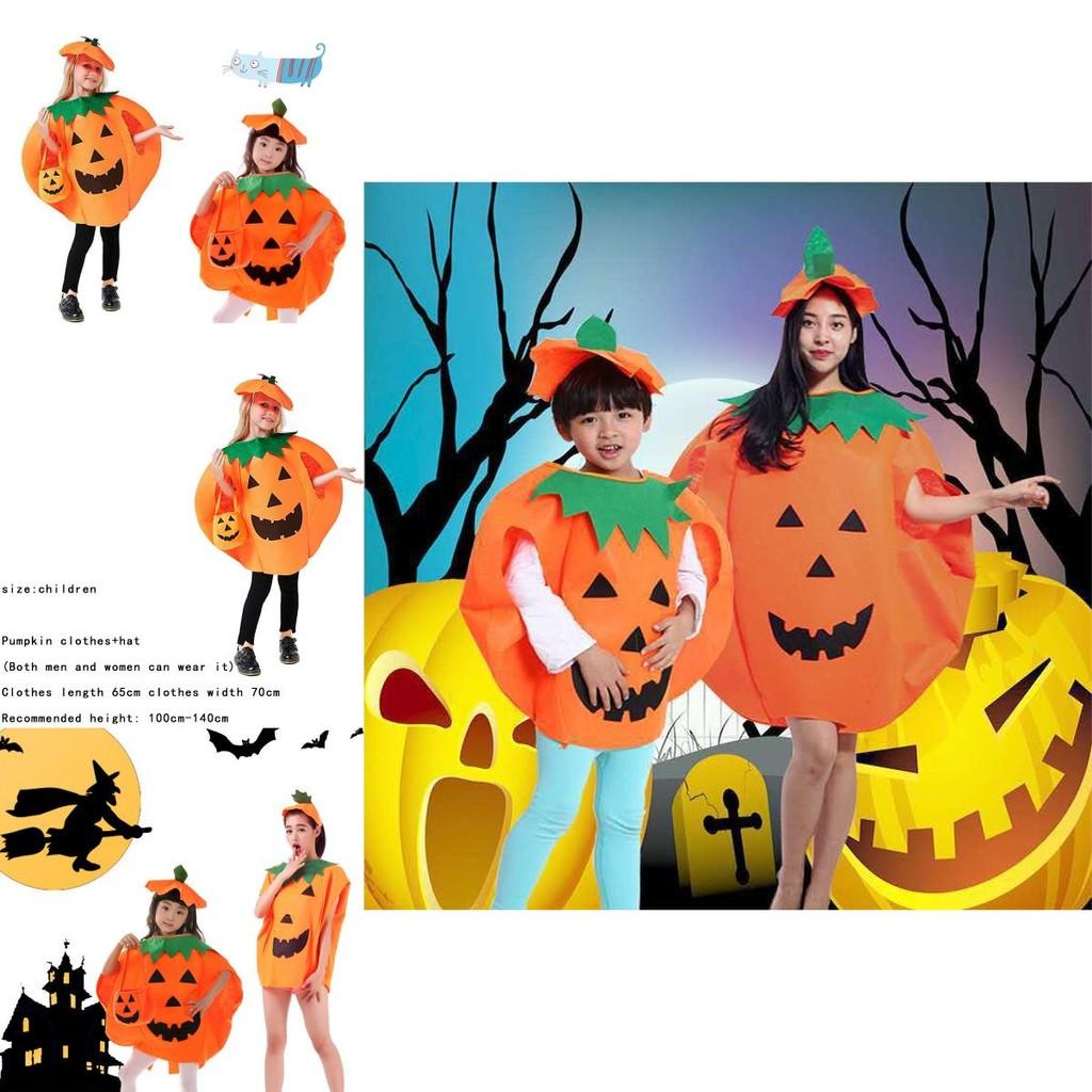 Festive Pumpkin Suit Set For Halloween Party And Cosplay