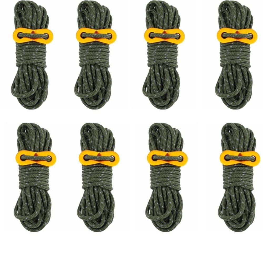 

8 Pcs Polyester Tent Guide Ropes with Aluminum Alloy Buckle Tent Cords Guyline Tent Cord Camping