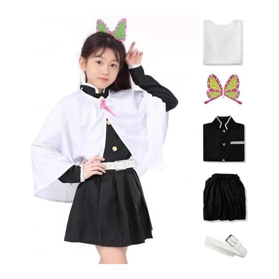 Tanjiro Cosplay Children Kanao Tokito Muichiro Tomioka Giyu Kocho Shinobu Zenitsu Cosplay Costume Kids Disguise Halloween Cultural Festival Stage