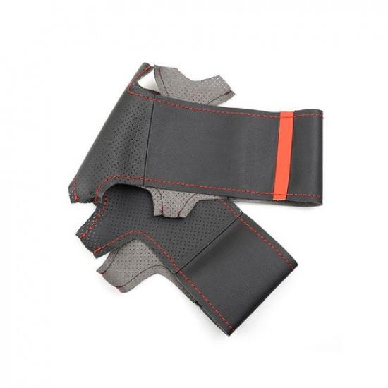 Black+Red Steering Wheel Cover Trim For Toyota Matrix 2003 2004 2005 2006 2007