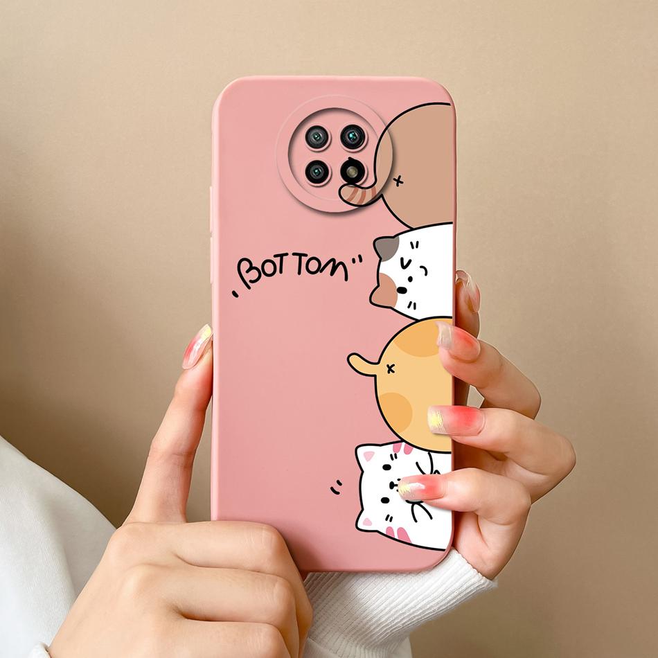 For Redmi Note 9T 9S Case Cute Trendy Back Cover For Xiaomi Redmi Note 9 S Note9t Soft Liquid Silicone Full Cover Design Fundas