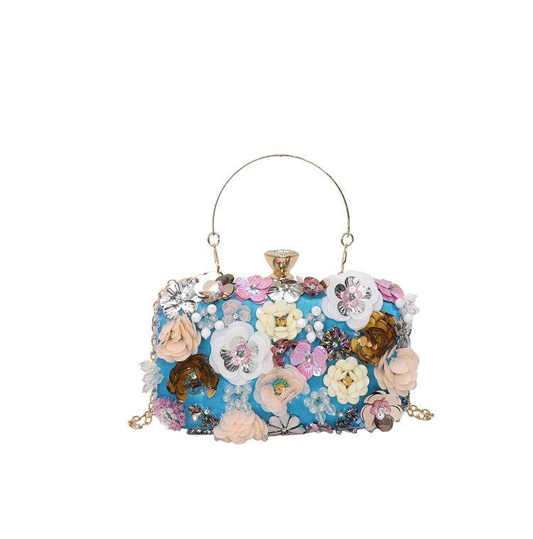2025 Winter Women Evening Bags For Women Luxury Floral Rhinestones Shoulder Crossbody Bags Party Wedding Clutch Ladies Handbags