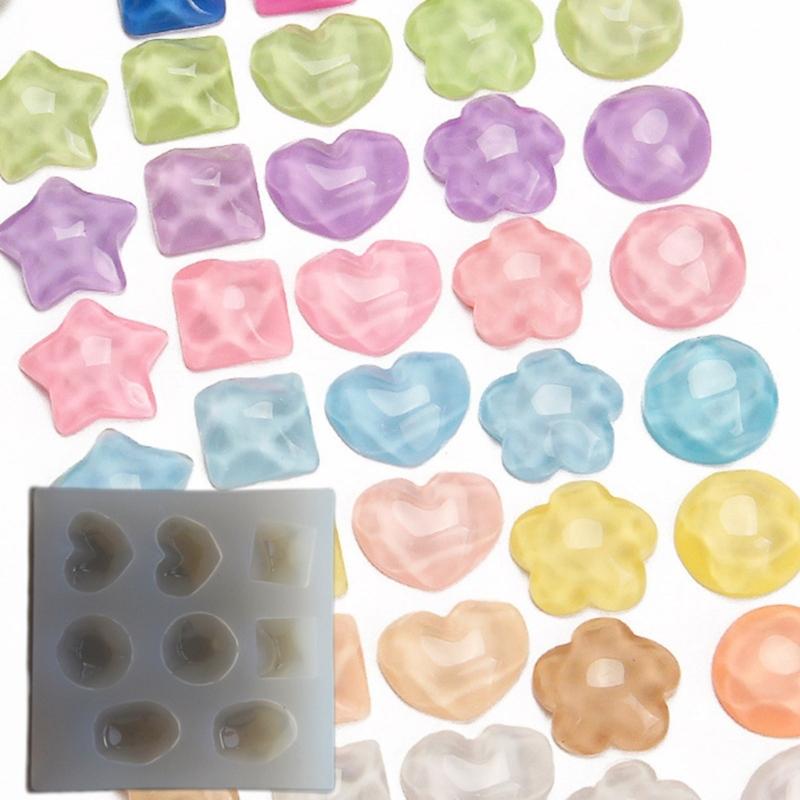 Silicone Mold Crafting Moulds Distinctive Geometric Gemstones Shape Moulds Silicone Texture for Pendants and Earrings