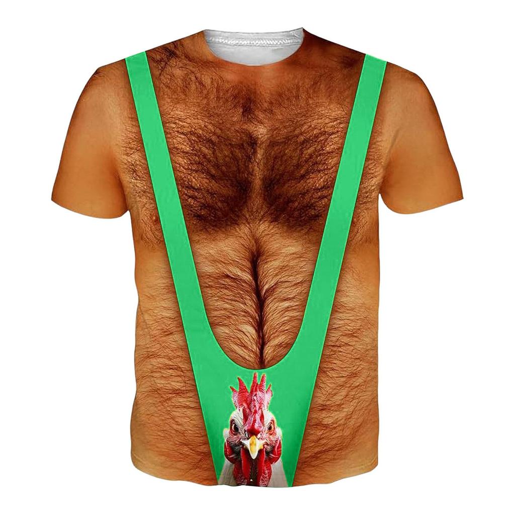 Men's Loose Fit Short Sleeve T-Shirt with Printed Graphic Design Casual Comfortable Lightweight Top for Everyday Wear
