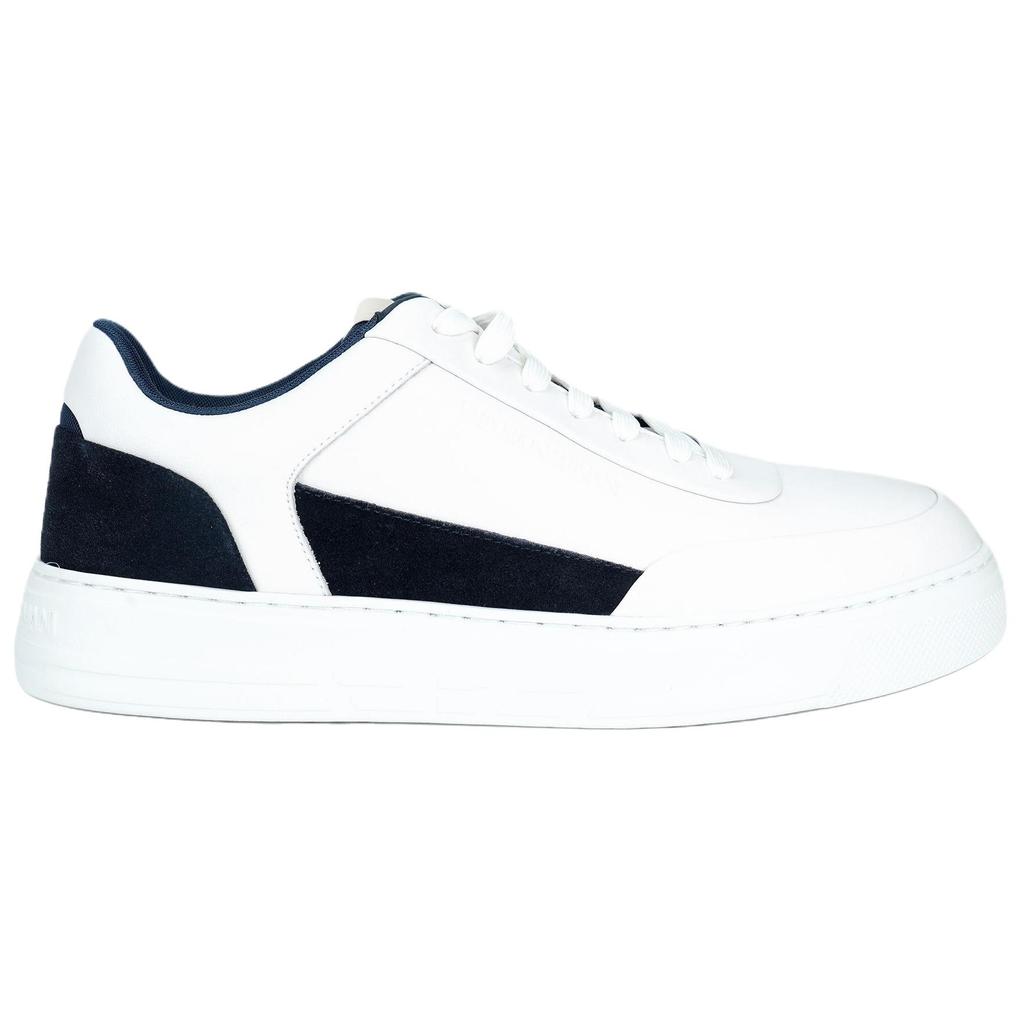 Emporio Armani Suede Comfortable Versatile Low-Top Sneakers Men sneakers White X4X645XN9581T437