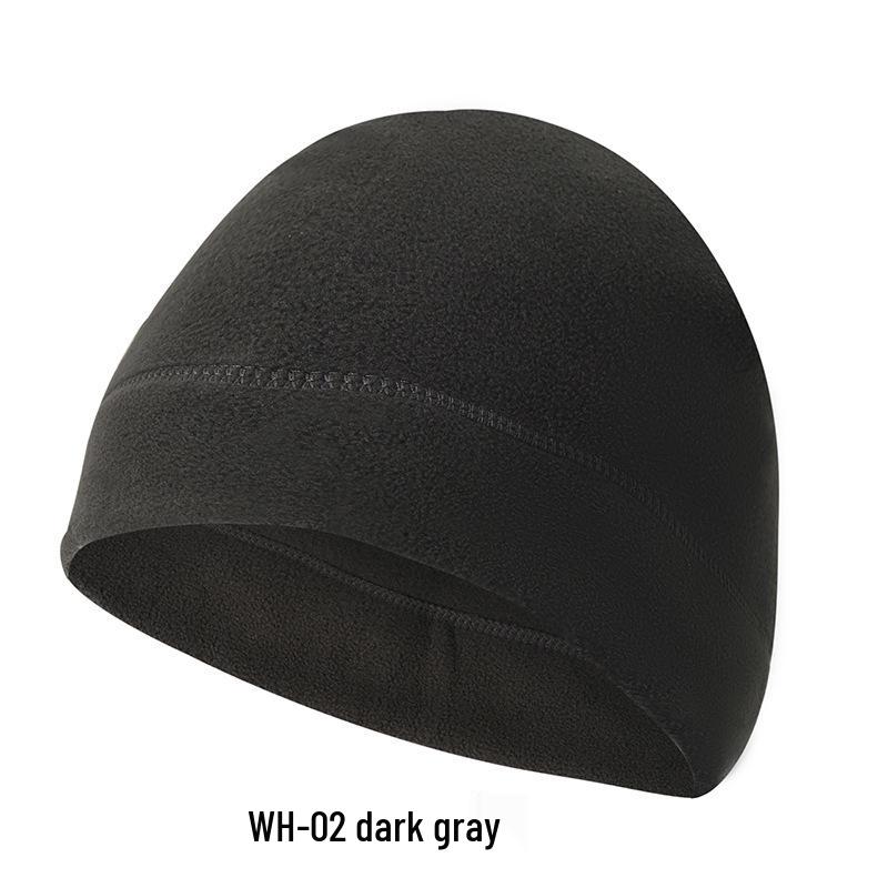 

Cross-Border Fleece Hat: Warm, Windproof Liner for Outdoor Sports in Autumn & Winter - Ideal for Mountaineering, Cycling, and Skiing One Size темно-серого