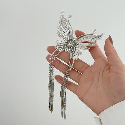 Tassel Butterfly Hairpin Female Hairpin Disc Hair Shark Clip Barrettes Girls Women Headwear Hair Styling Tools Accessories