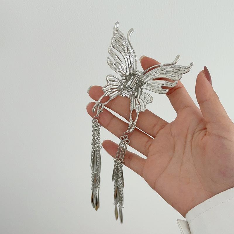 Tassel Butterfly Hairpin Female Hairpin Disc Hair Shark Clip Barrettes Girls Women Headwear Hair Styling Tools Accessories