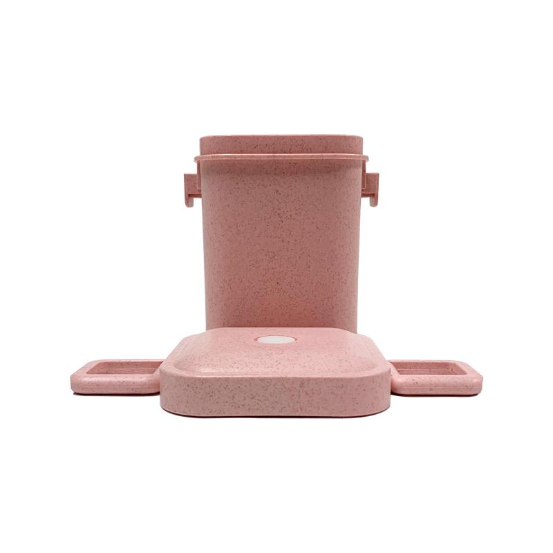 Eco-friendly Wheat Fiber Hot Soup Bowl with Cover Microwave Jar Plastic Soup Container Mug with Lid Packaging Box Soup Cups