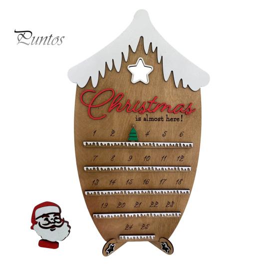 Christmas Advent Calendar House Smooth Edge Burr-Free 25 Days Countdown Calendar Wall Art Decoration