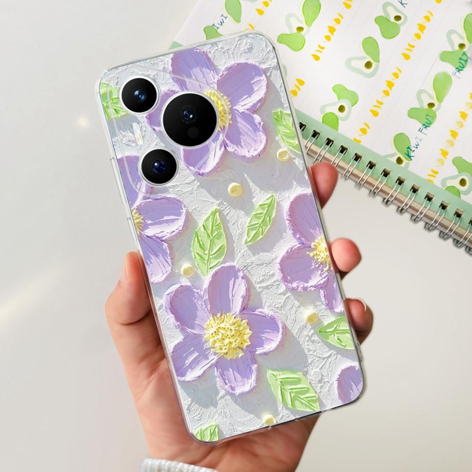 Für Huawei Pura 70 Hülle Niedliche Cartoon Bemalte Abdeckung Klare Silikon Handyhülle Für Huawei Pura 70 Pro Plus Pura70 Pro + Weiche Hülle