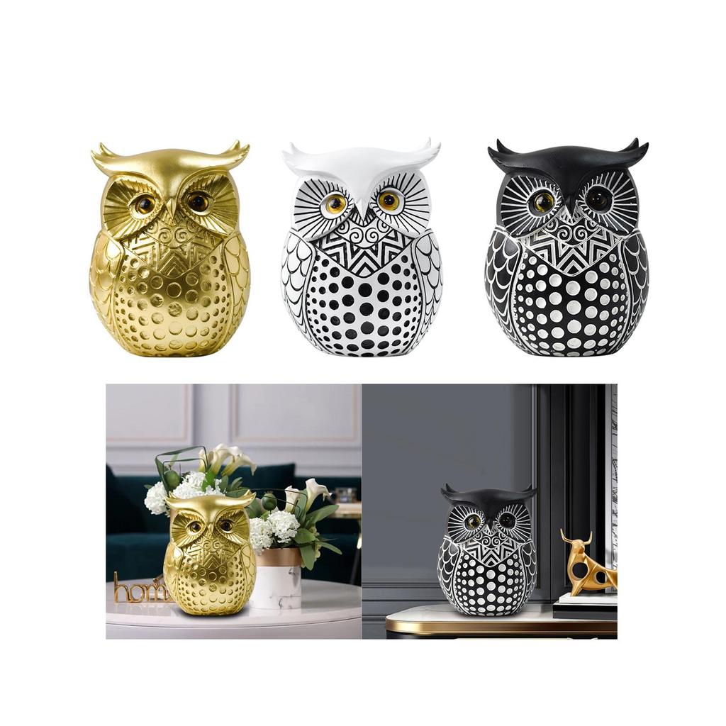 Owl Statue Home Decor Simple Accent Cute Animal Sculpture Owl Decorations for Home for Tabletop Entrance Shelf Mantel