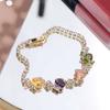 Colorful Zircon Bracelet Luxury Rhinestone Bead Bracelet Bangle Friendship Bracelet  Hand Accessory