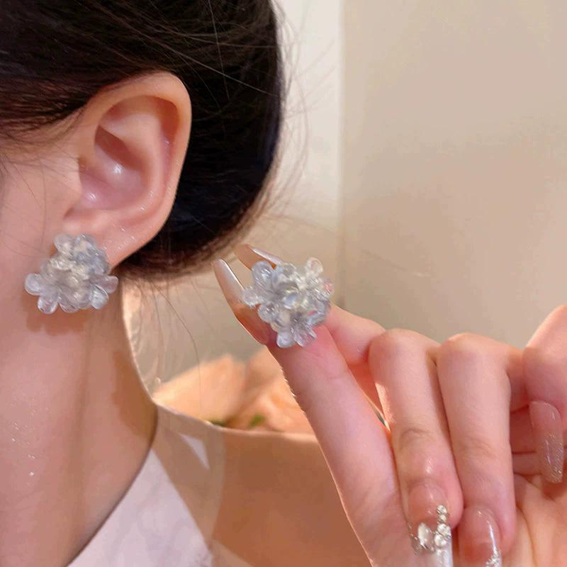 

2025 High-End Silver Flower Earrings - Spring & Summer Collection for Women
