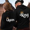 King Queen Couple Sweatshirt Hoodie For Valentine's Day Casu
