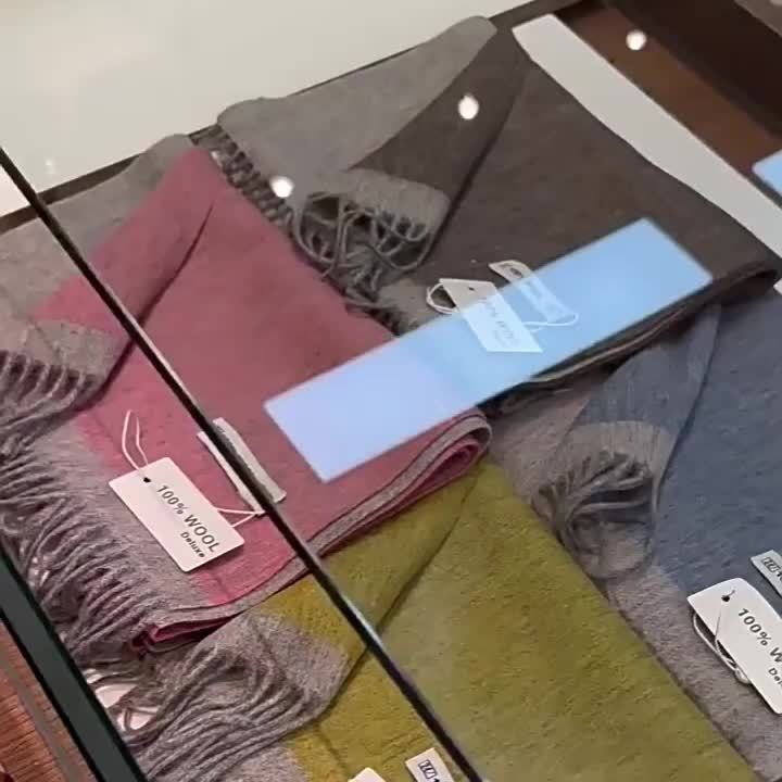 Premium Schal aus australischer Wolle, modischer Farbblock, Unisex, Winterwärme, atmungsaktiv, winddicht, lässiger Stil