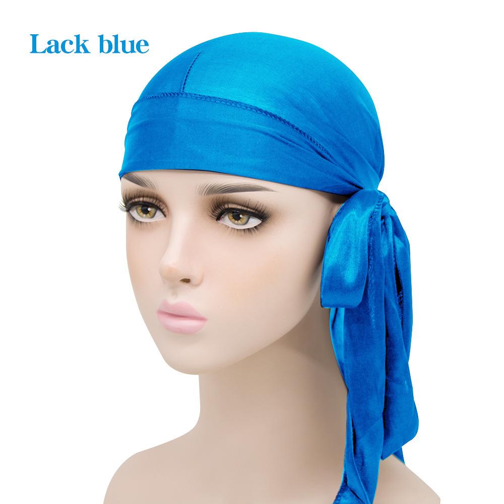 Unisex Adult Long Tail Satin Doo Rag Durag Bandanas Cap Pirate Hat Turban Men Hip Hop Headband Biker Headwrap Women Headwear