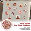 61Pcs Cartoon Year Of The Horse Graffiti Stickers  New Year Decorative Stickers For Laptop Mobile Phone Case Guitar