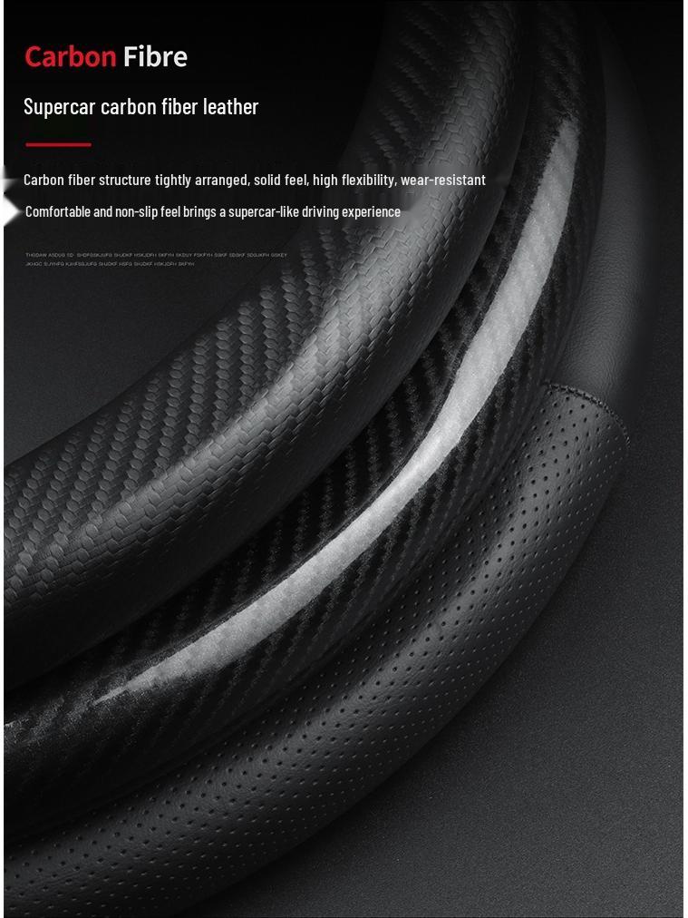 Genuine Leather Steering Wheel Cover for Hyundai ix35, Elantra Yuedong, Mingtu, and Festa - Ultra-Thin Design