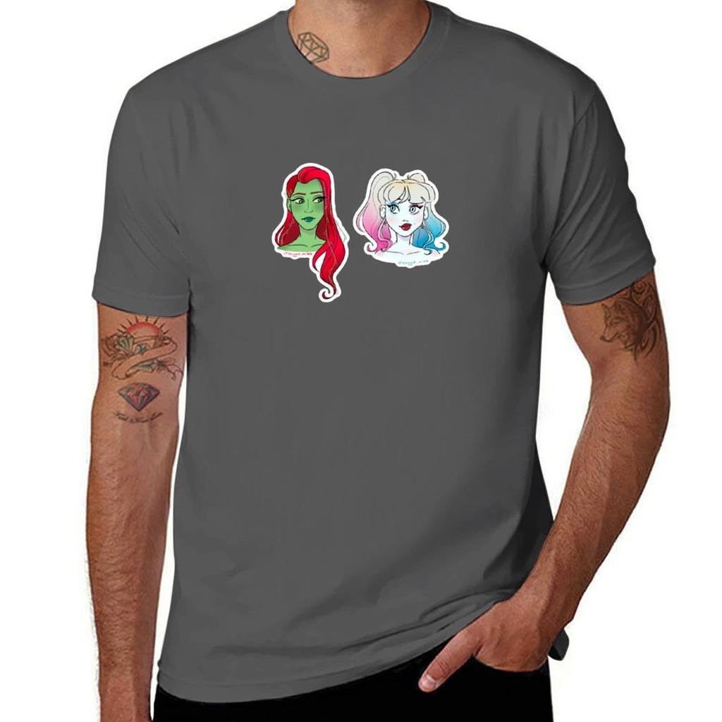 Jester Girl and Plant Lady TShirt Big and Tall Casual TShirt