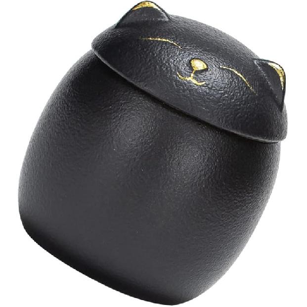 Cabilock Decorative Cat Tea Canister Cute Ceramic Storage Jar for Tea Spices Snacks Multi-function Portable Container Elegant Design for Home Kitchen чёрный 6230₽