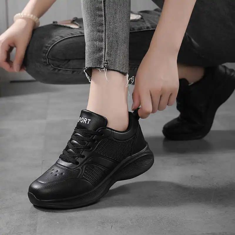 Fashion Natural Leather Flat Sole White Moccasin Casual Women's Sport Shoes Athletics Sneakers Tenya Character Tensi Tenia Krasovka