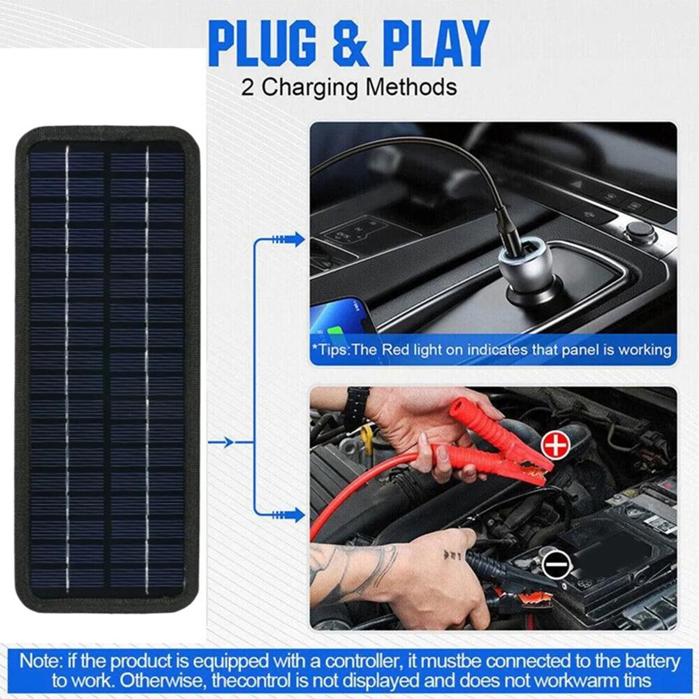 12V 20W Portable Solar Panel Charger For Car Motorcycle Efficient Maintenance Solar Panel Accessories 320*120mm