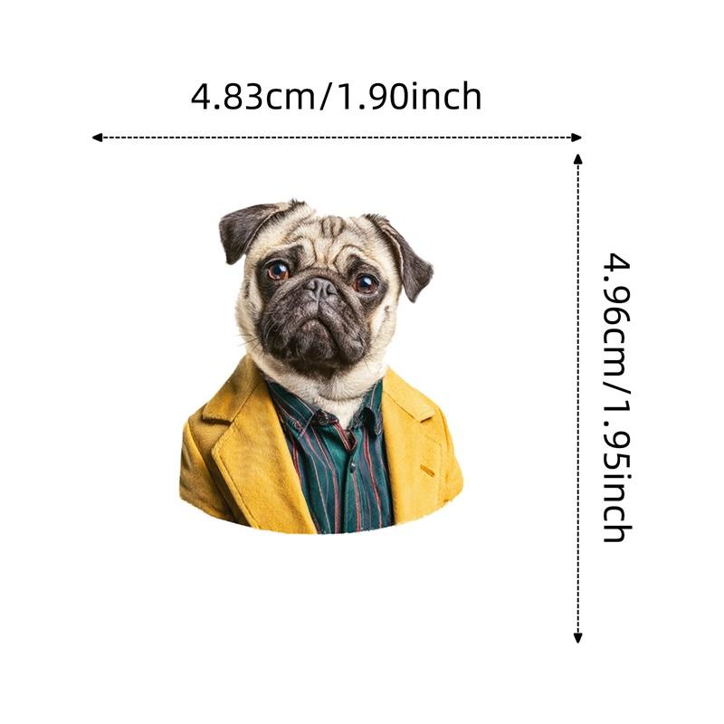 10/30/56PCS Cute Dog Expression PVC Sticky Sticker Aesthetic DIY Decoration Scrapbooking Hand Accounting Supplies