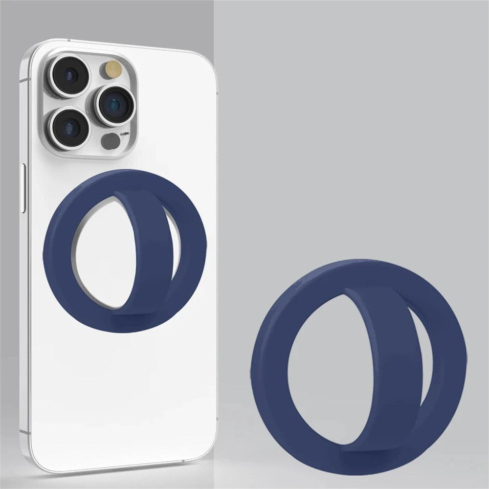 Strong Magnetic Liquid Silicone Comfortable Circular Grip Phone Holder For MagSafe Ring Shape Phone Accessories For iPhone 16