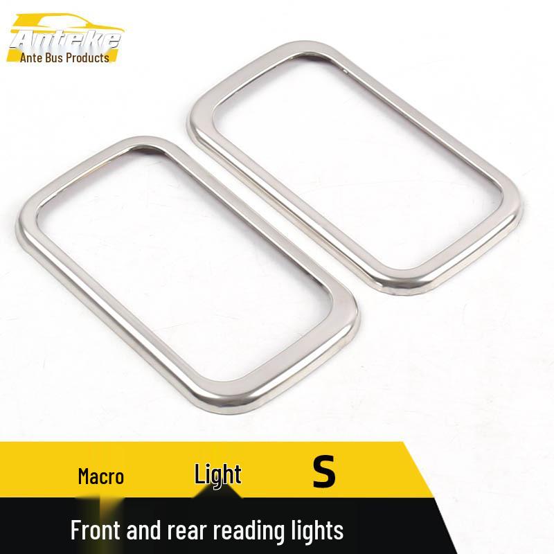 Edelstahl Leseleuchtenabdeckung für Hongguang S - Dekorative Blende mit hellem Ring vorne & hinten