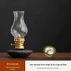 Vintage Ceramic Wabi-Sabi Ghee Lamp: Retro Style Camping and Tea Room Night Light 