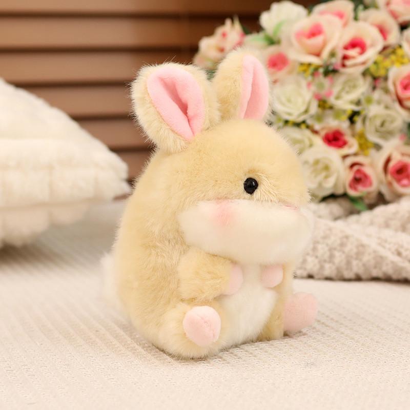 Fluffy And Cute Plush Animal Character Keychain Ideal For Bag Charm And Gift