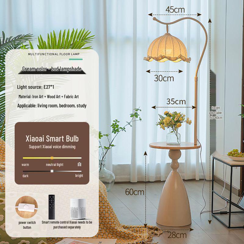 French Floor Lamp: Internet Celebrity Style for Living Room, Bedroom, or Sofa Side; Integrated Atmosphere Lighting.