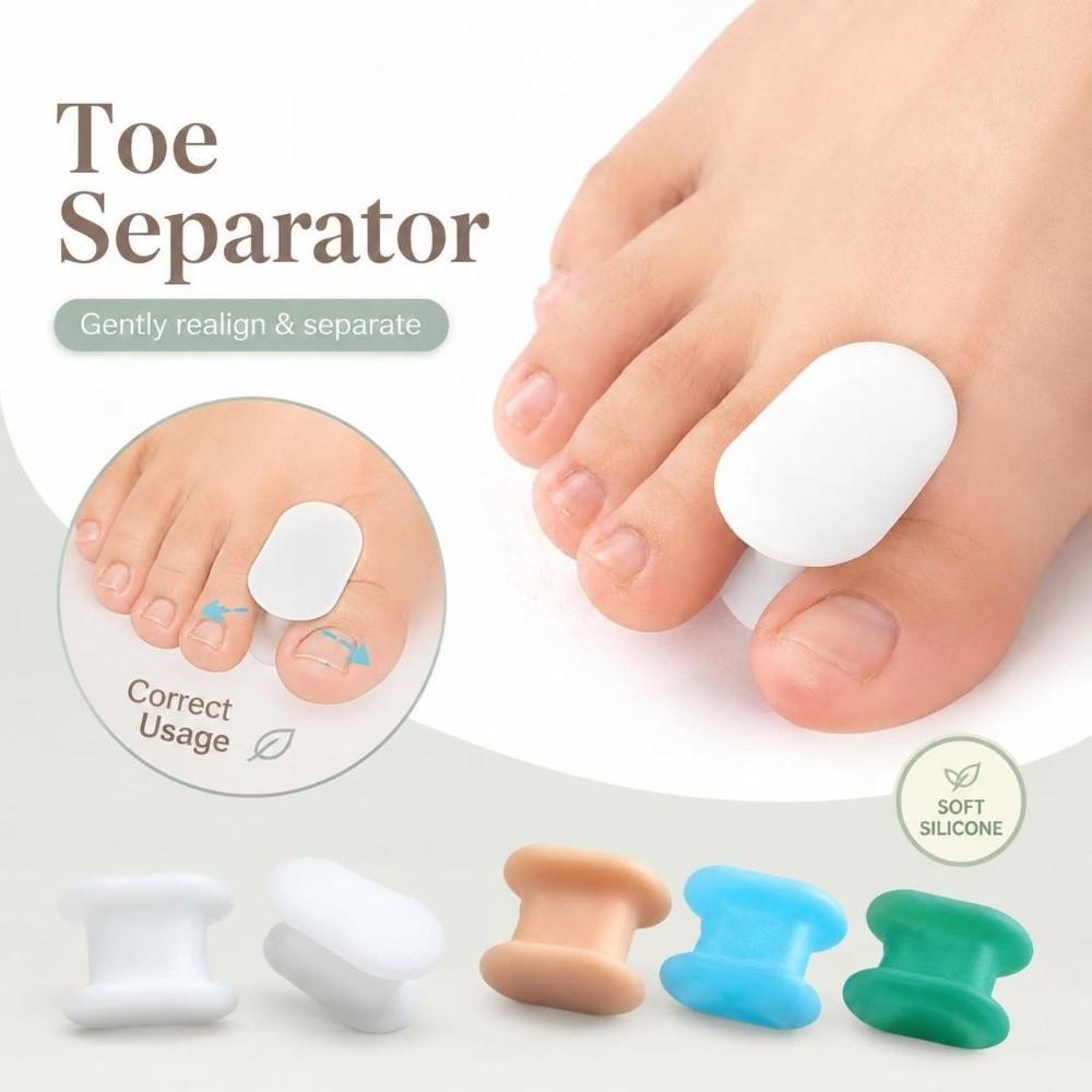 1 Pair Soft Flexible Big Toe Separator Moisture Resistant Bunion Relief Corrector Toe Spacer Shoes