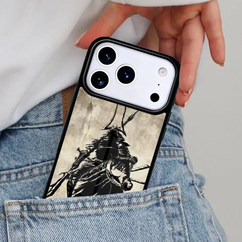Japan Samurai Art TPU Phone Case for iPhone 16e 15 14 13 12 17 Pro Max Plus Air 17pro Cover Coque