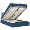 Maison Exclusive - Cadre de lit ottoman avec matelas bleu 120x190 cm tissu