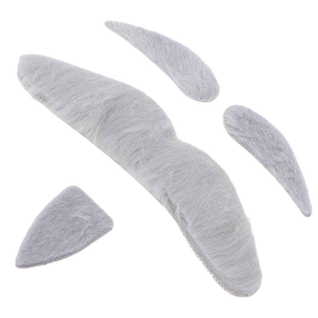 Falsk mustasch Självhäftande Nyhet Fancy Kostym Mustasch Ögonbrynsklistermärken Festtillbehör