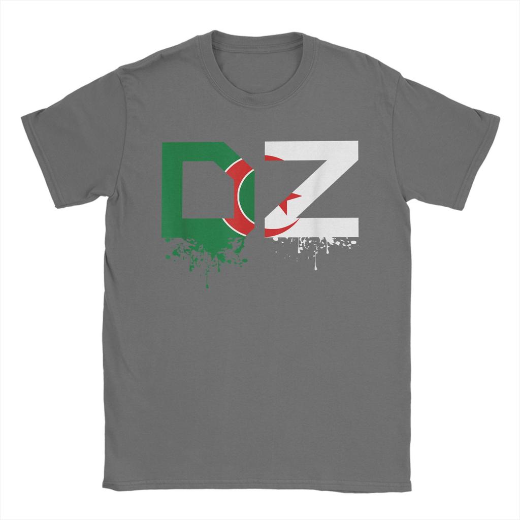 DZ Algeria Algerian Flag Men T Shirt Africa Arab Novelty Tees Short Sleeve Round Collar T-Shirt Cotton Summer Clothing