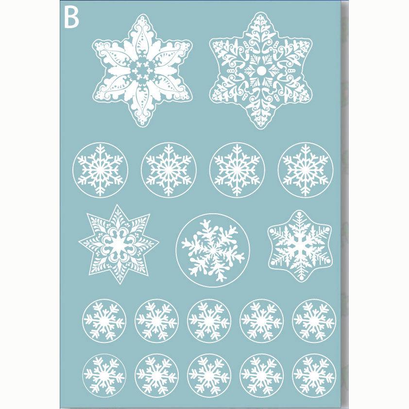 2025 Double-Sided Snowflake Static Glass Stickers - Christmas Window & Wall Decoration