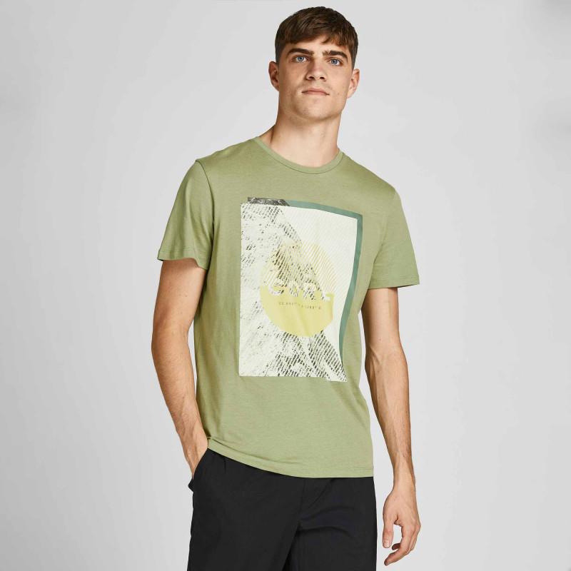 

Мужская футболка из флокированного хлопка с короткими рукавами JACK & JONES