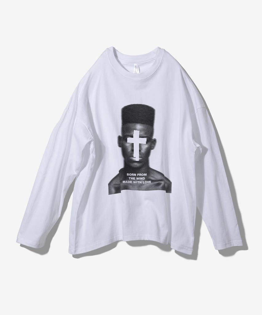 Paensyo From Over Fit Long Sleeve - White