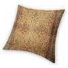 Antieke Perzische Khorassan Vierkante Kussensloop Polyester Linnen Fluweel Patroon Rits Decoratieve Sierkussenhoes Huis Kussenhoes