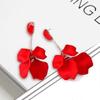 Acrylic Petal Earrings For Women Trend Luxury Long Dangle Drop Earrings Fairy Romantic
